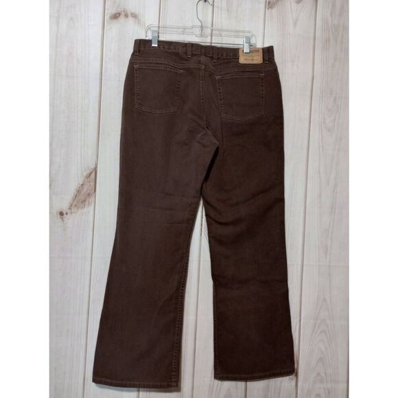 Eddie Bauer Jeans Ladies 16 Brown Bootcut Western - Picture 2 of 7